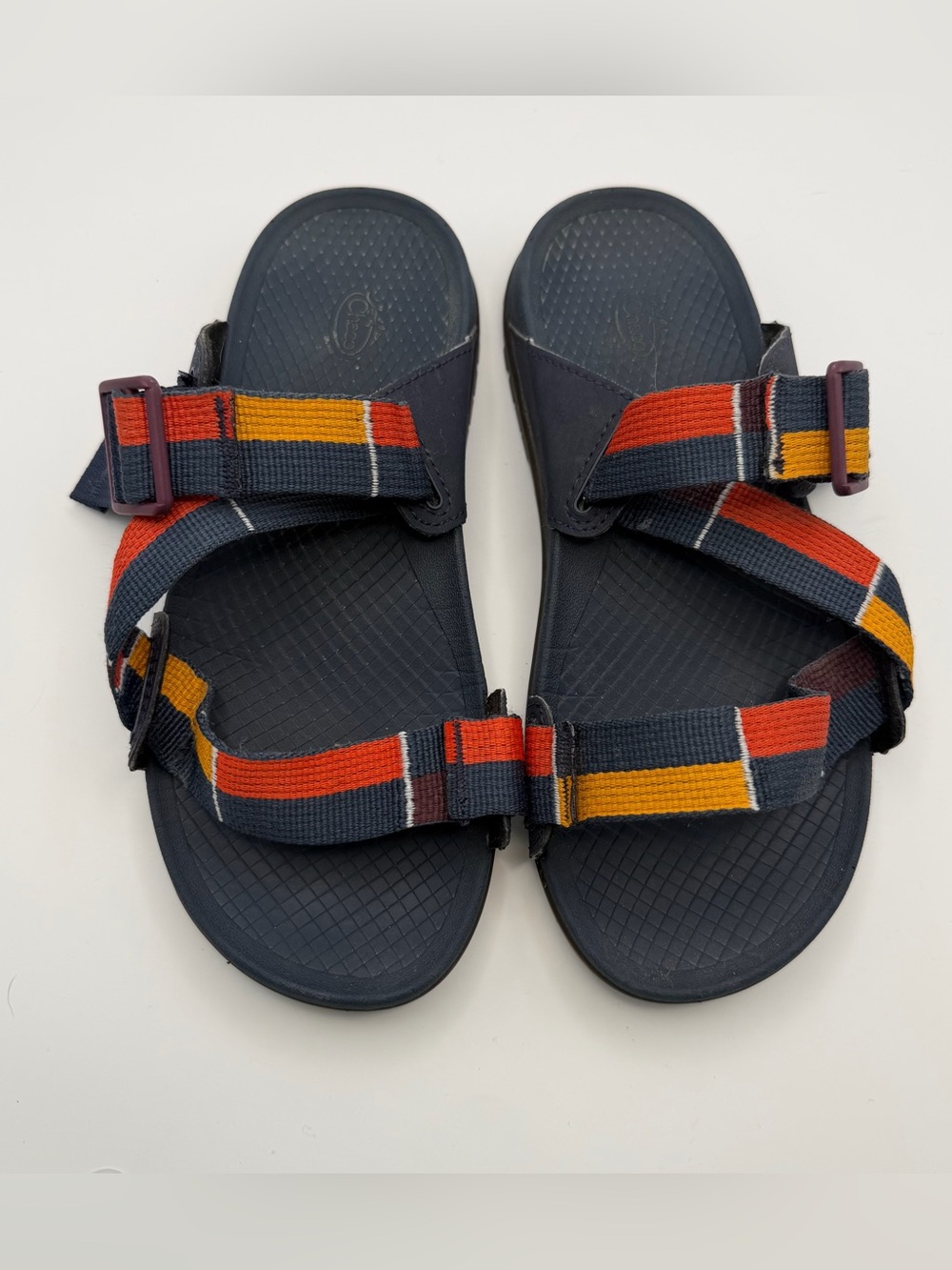 Chaco Women’s‎ Size 5 Adjustable Strappy Sport Sandals Navy Orange Outdoor